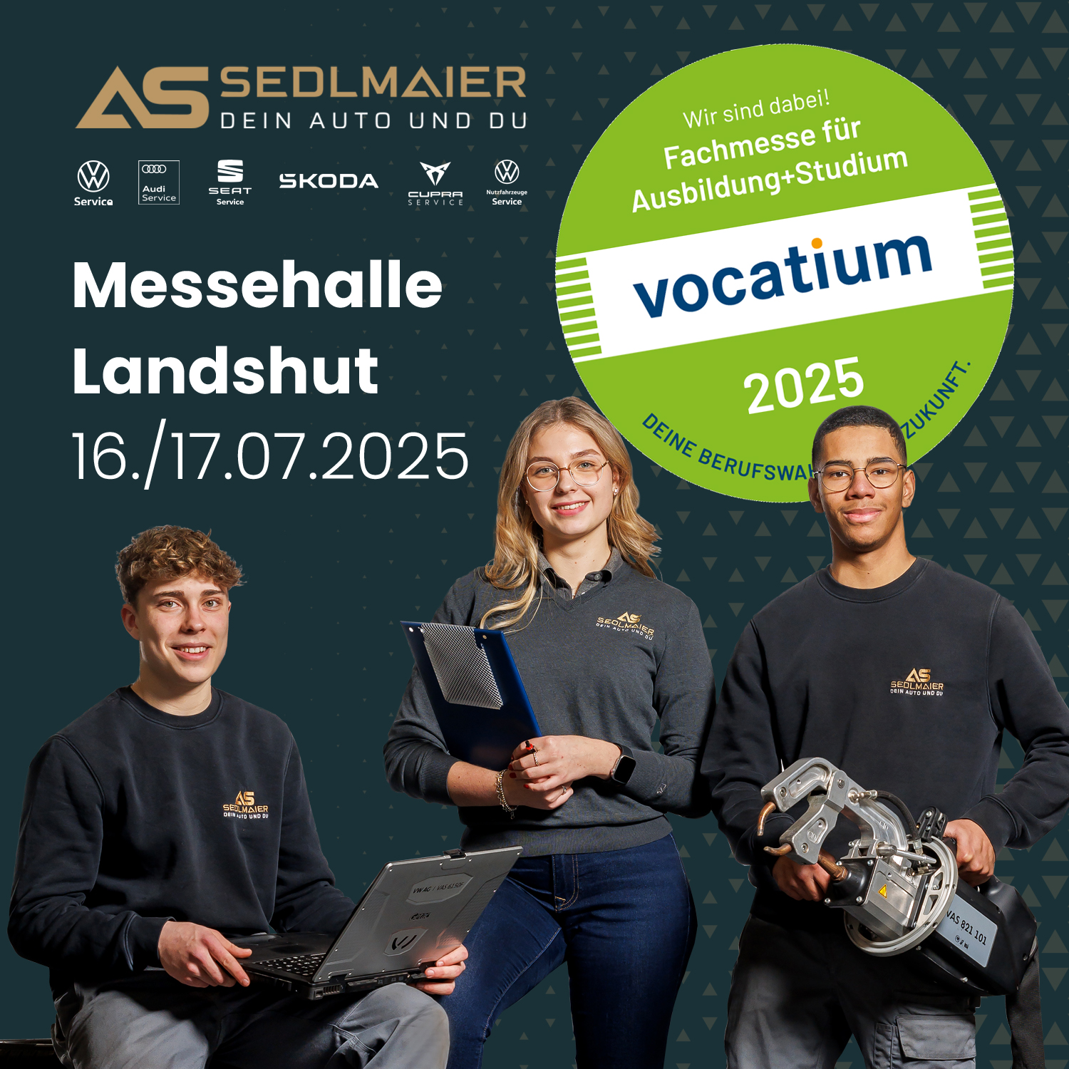Auszubildende vor Vocatium-Termin 16. u 17. Juli
